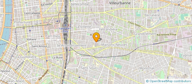 localisation de l'entreprise GE RHONE ALPES  VILLEURBANNE