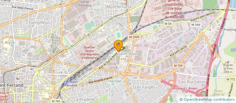 localisation de l'entreprise GE SPORTS 63  CLERMONT-FERRAND