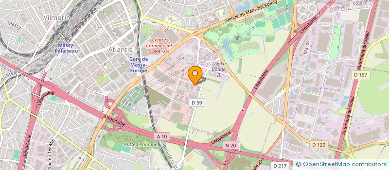 localisation de l'entreprise GE SUPPORTS à MASSY