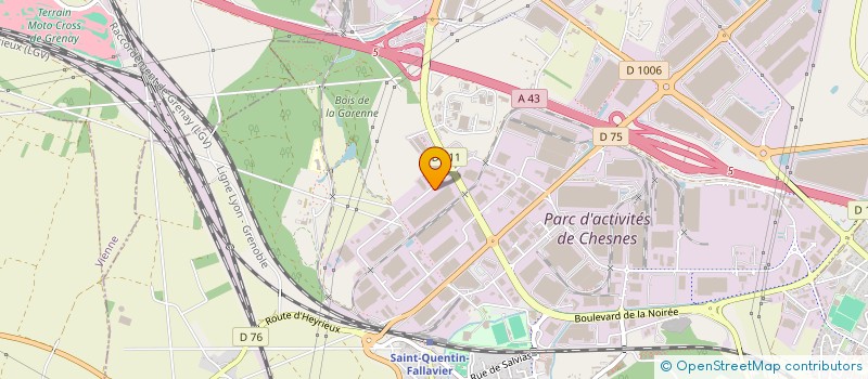 localisation de l'entreprise GE TRANS à SAINT-QUENTIN-FALLAVIER