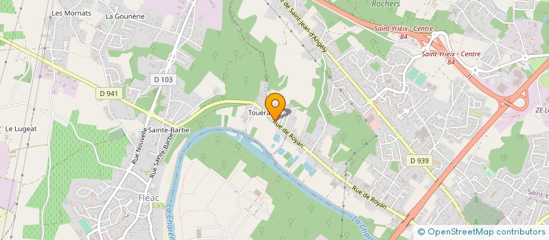 localisation de l'entreprise GE2S DUFFUSION à SAINT-YRIEIX-SUR-CHARENTE
