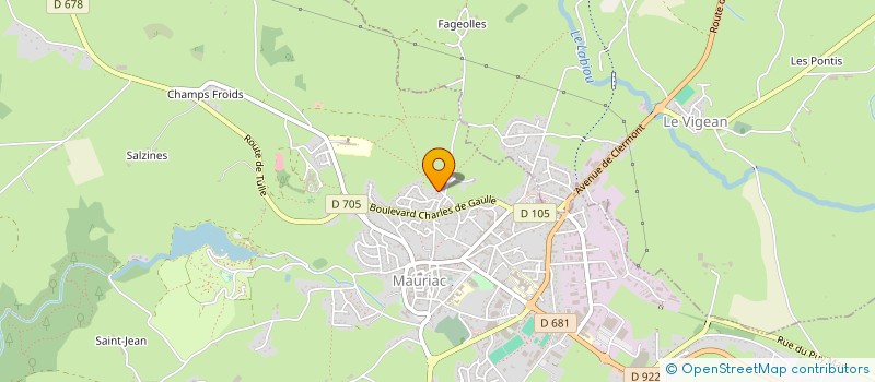localisation de l'entreprise GEA DU PONT DU VIGEAN à MAURIAC