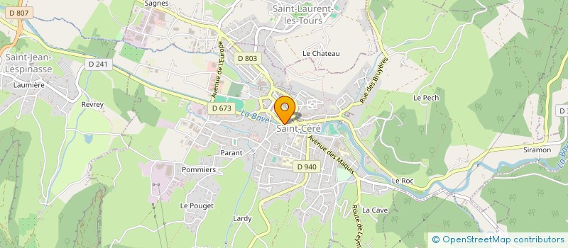 localisation de l'entreprise GEA SELARL DE GEOMETRES EXPERTS  SAINT-CERE