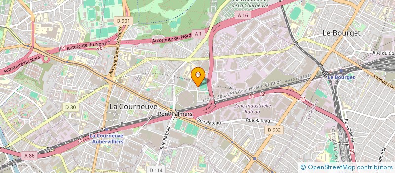 localisation de l'entreprise GEANT AUTO à LA COURNEUVE