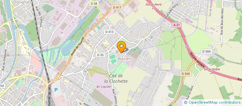 localisation de l'entreprise GEANTS DE WAZIERS  WAZIERS