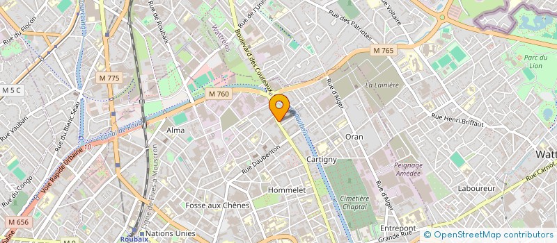 localisation de l'entreprise GEB à ROUBAIX