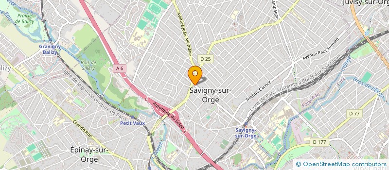 localisation de l'entreprise GEBAT à SAVIGNY-SUR-ORGE