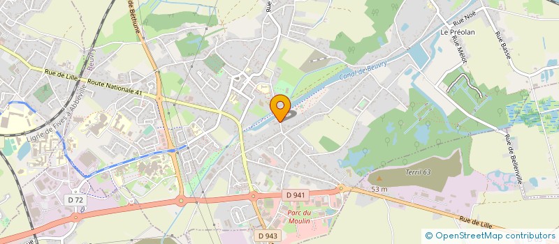 localisation de l'entreprise GEBAT CONSTRUCTION  BEUVRY