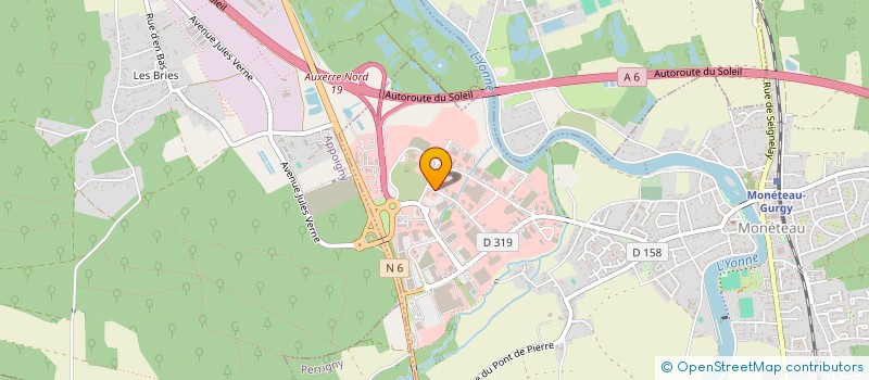 localisation de l'entreprise GEBAT DEVELOPPEMENT à MONETEAU
