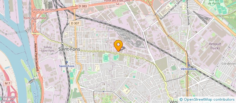 localisation de l'entreprise GEBAT TP  VENISSIEUX