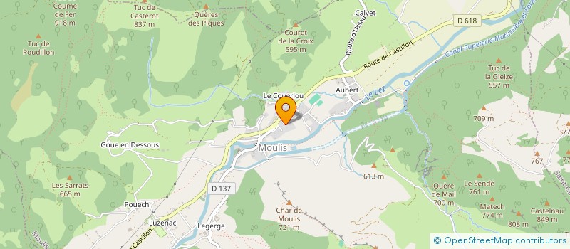 localisation de l'entreprise GEBE à MOULIS