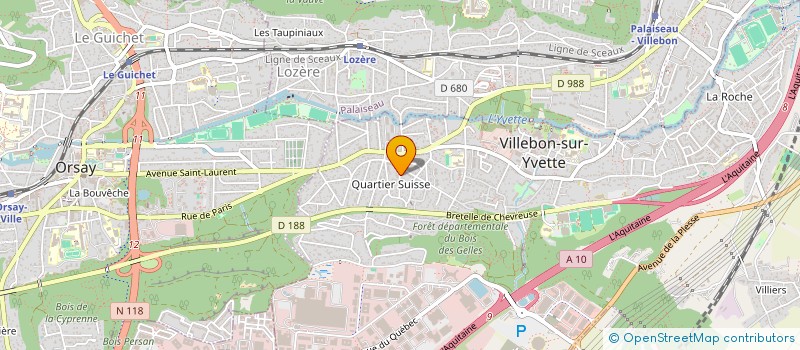 localisation de l'entreprise GEBEGE à VILLEBON-SUR-YVETTE