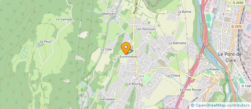 localisation de l'entreprise GEC  CLAIX