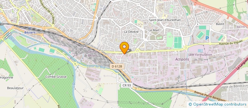 localisation de l'entreprise GECA à BEZIERS