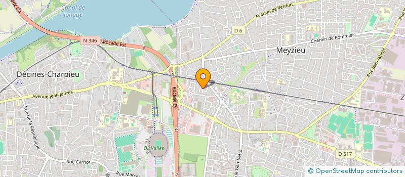 localisation de l'entreprise GECAR à MEYZIEU