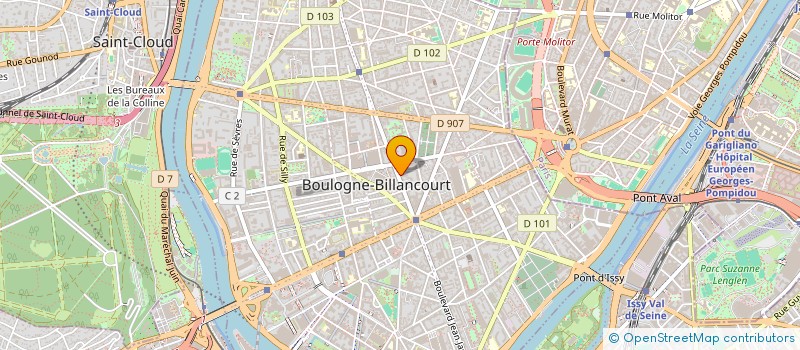 localisation de l'entreprise GECELE ARCHITECTURE à BOULOGNE-BILLANCOURT