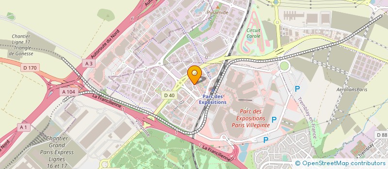 localisation de l'entreprise GECELEC à VILLEPINTE