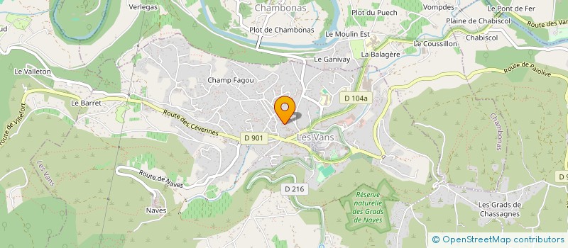 localisation de l'entreprise GECENT  LES VANS