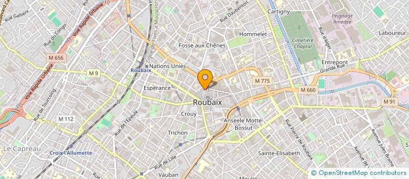 localisation de l'entreprise GECINOR à ROUBAIX