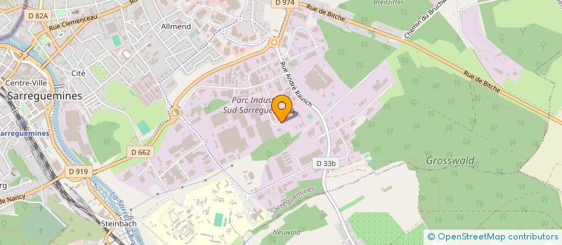 localisation de l'entreprise GECK FRANCE  SARREGUEMINES