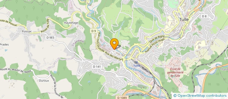 localisation de l'entreprise GECO  TULLE