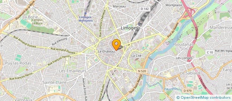 localisation de l'entreprise GEDGE à LIMOGES