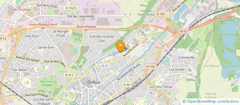 localisation de l'entreprise GEDIA PRODUCTION à DREUX