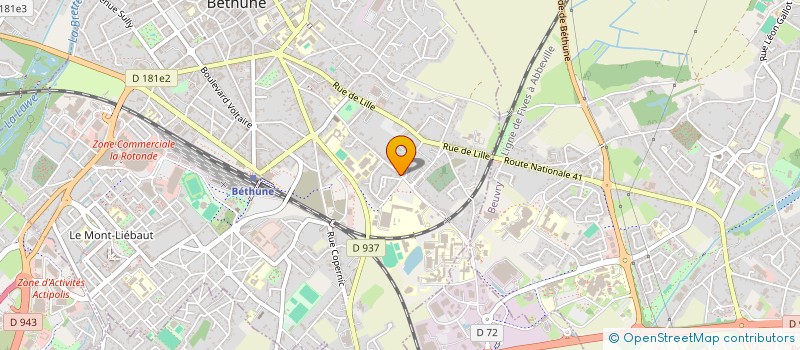 localisation de l'entreprise GEDIPHARM à BETHUNE