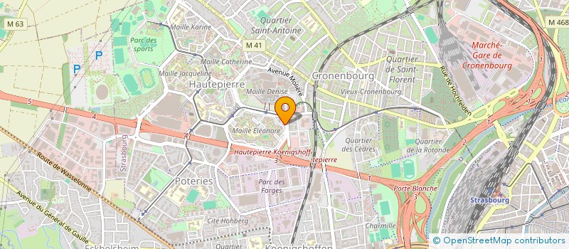 localisation de l'entreprise GEEC  STRASBOURG