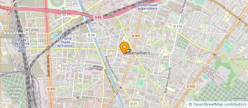 localisation de l'entreprise GEESAS ENTREPRISE à AUBERVILLIERS
