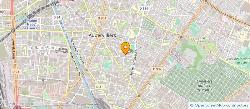 localisation de l'entreprise GEF à AUBERVILLIERS