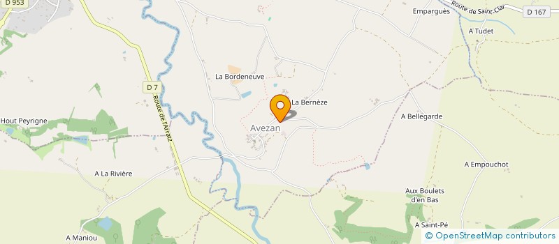 localisation de l'entreprise GEF  AVEZAN