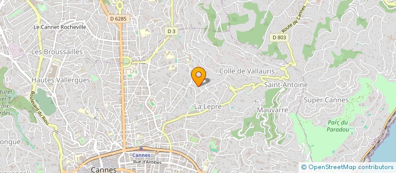 localisation de l'entreprise GEF DESIGN à CANNES