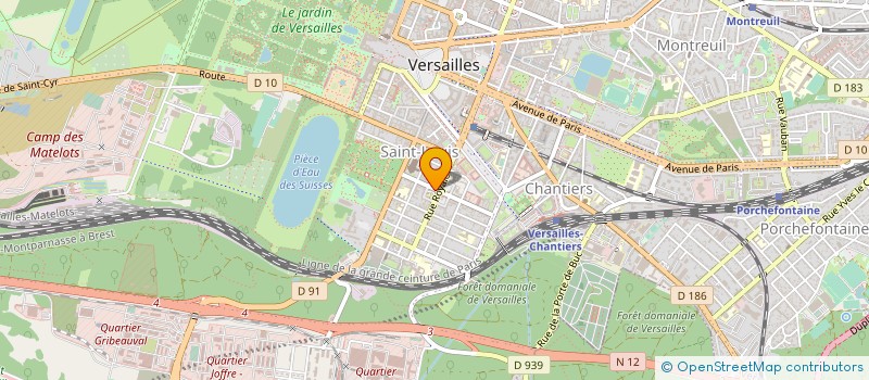 localisation de l'entreprise GEF FORMATION à VERSAILLES