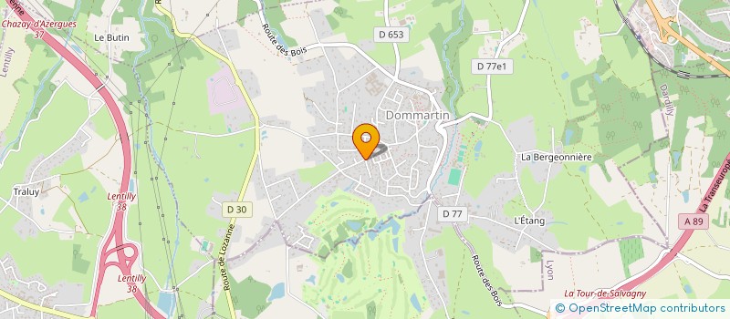 localisation de l'entreprise GEFC  DOMMARTIN