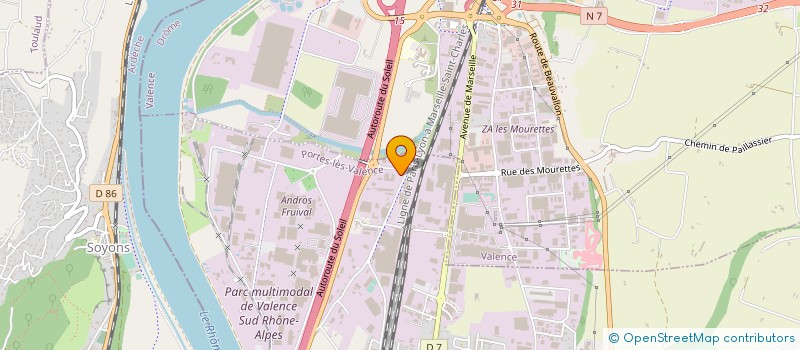 localisation de l'entreprise GEFIX SNC  PORTES-LES-VALENCE