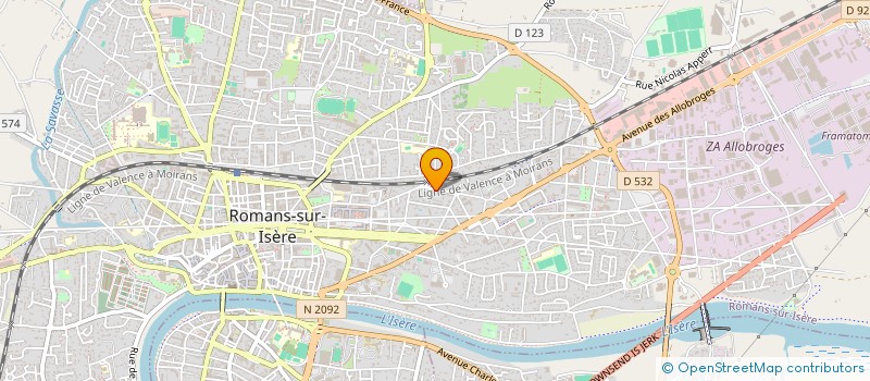 localisation de l'entreprise GEFLO  ROMANS-SUR-ISERE