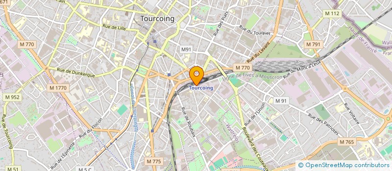 localisation de l'entreprise GEFRA à TOURCOING