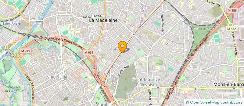 localisation de l'entreprise GEFYDEC à LA MADELEINE