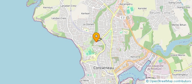 localisation de l'entreprise GEGANAT  CONCARNEAU