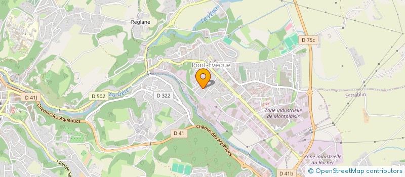 localisation de l'entreprise GEI FACADES  PONT-EVEQUE