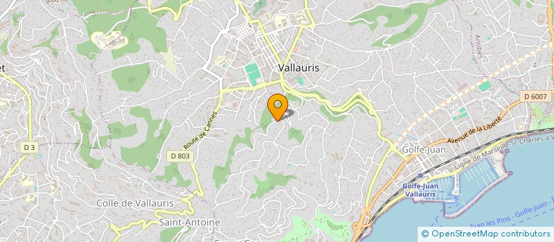 localisation de l'entreprise GEI REFRIGERATION à VALLAURIS