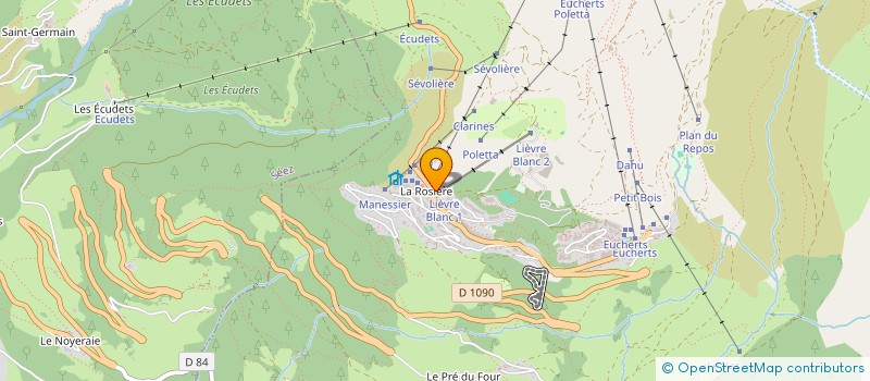 localisation de l'entreprise GEIE LA THUILE LA ROSIERE SUD MONT BLANC  MONTVALEZAN