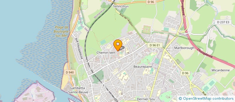 localisation de l'entreprise GEIQ DES METIERS DE L'AUTOMOBILE ET DU POIDS LOURD à BOULOGNE SUR MER