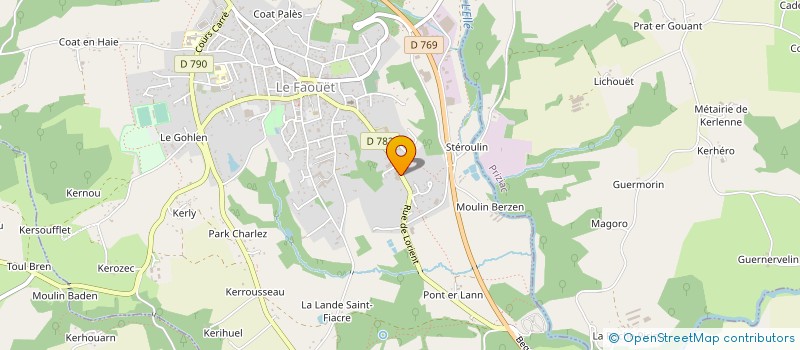 localisation de l'entreprise GEKA BOIS  LE FAOUET