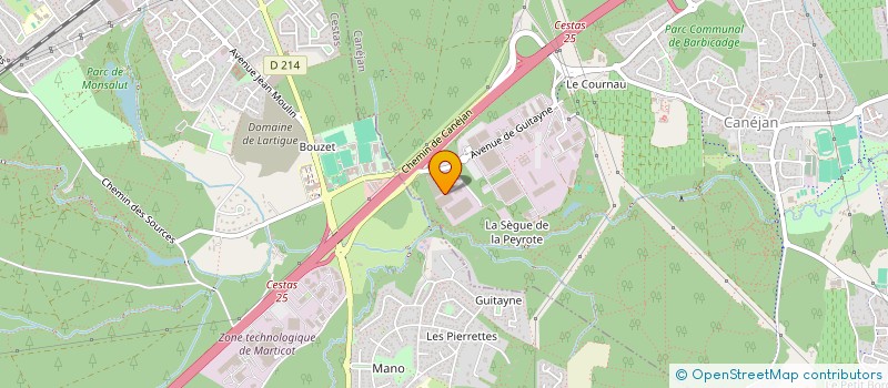 localisation de l'entreprise GEKO à CANEJAN