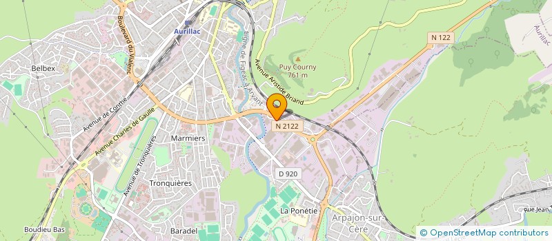 localisation de l'entreprise GEL 15000 à AURILLAC