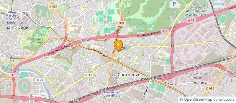 localisation de l'entreprise GEL RENOVATION à LA COURNEUVE