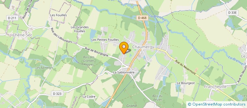 localisation de l'entreprise GELACLIM  CHAUMERGY