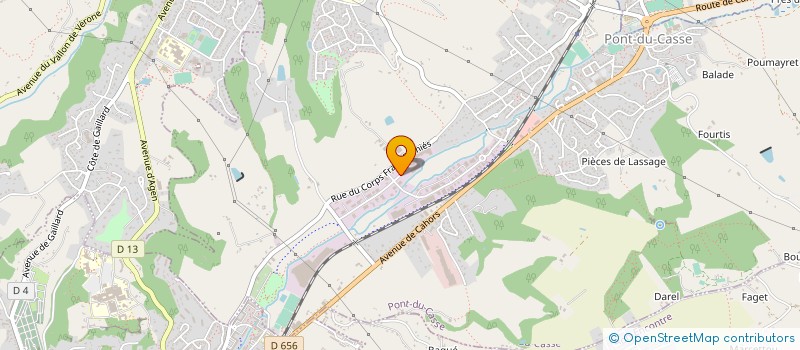 localisation de l'entreprise GELADE ET FILS  PONT-DU-CASSE